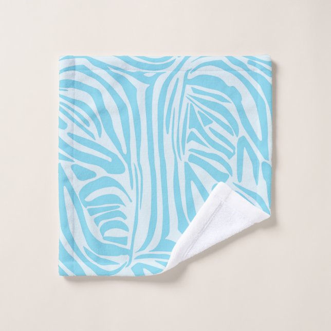 Blue Zebra Pattern Waschlappen (Waschlappen)