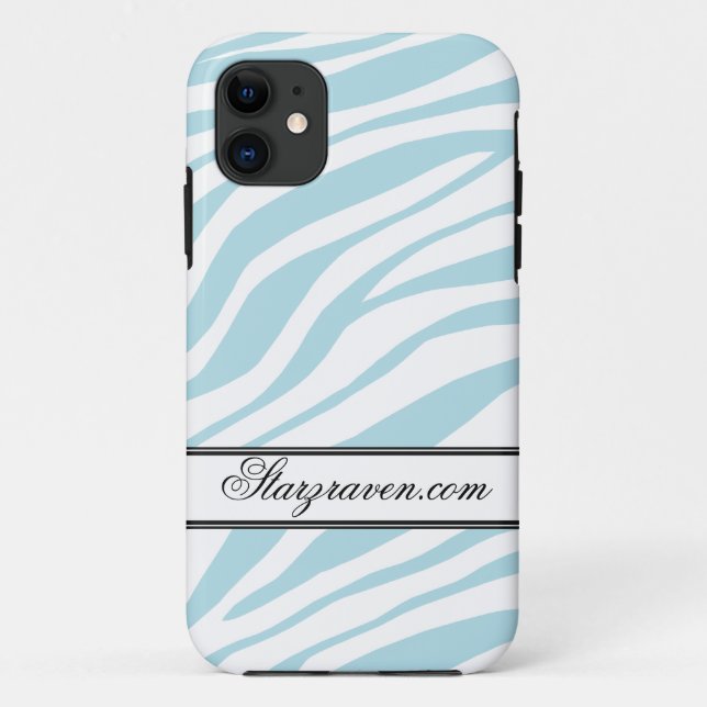 Blue Zebra Print personalisiert iPhone 5 Fall Case-Mate iPhone Hülle (Rückseite)