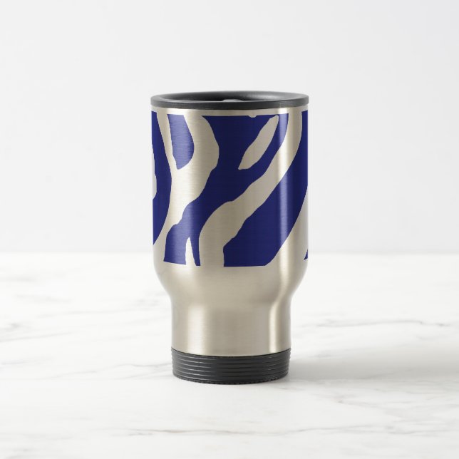 Blue Zebra Reisebecher (Mittel)