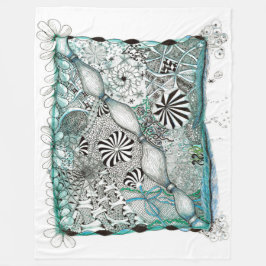Blue Zen Blanket Fleecedecke