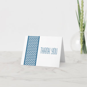 Blue Zickzack Border Dankeschön Card Dankeskarte