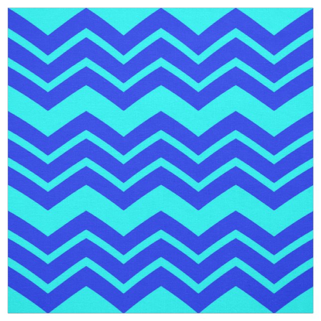 Blue Zig Zag Zickzack Muster Stoff (Muster)