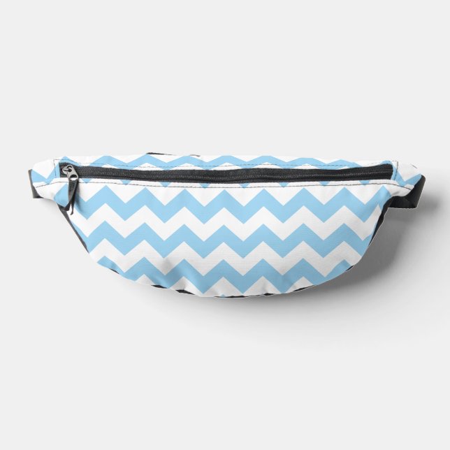Blue Zigzag, Blue Zickzack, geometrisches Muster Bauchtasche (Ablage )