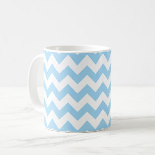 Blue Zigzag, Blue Zickzack, geometrisches Muster Kaffeetasse