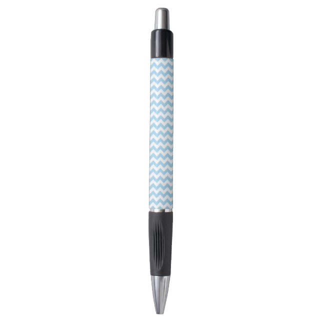 Blue Zigzag, Blue Zickzack, geometrisches Muster Kugelschreiber (Vorderseite Vertikal)