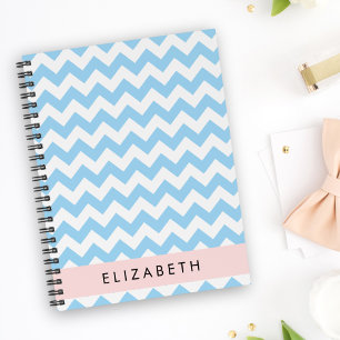 Blue Zigzag, Blue Zickzack, Wave Pattern, Ihr Name Planer