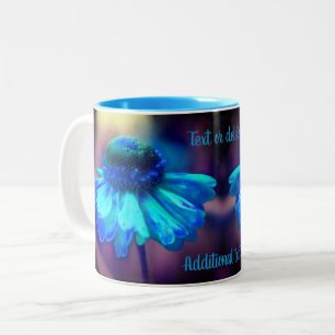 Blue Zinnia Blume Personalisiert Zweifarbige Tasse
