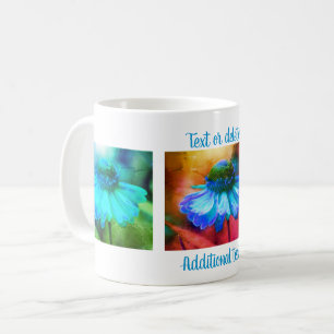 Blue Zinnia Blumengestein Personalisiert Kaffeetasse