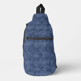 Blue Zodiac Denim Pattern Crossbody Bag