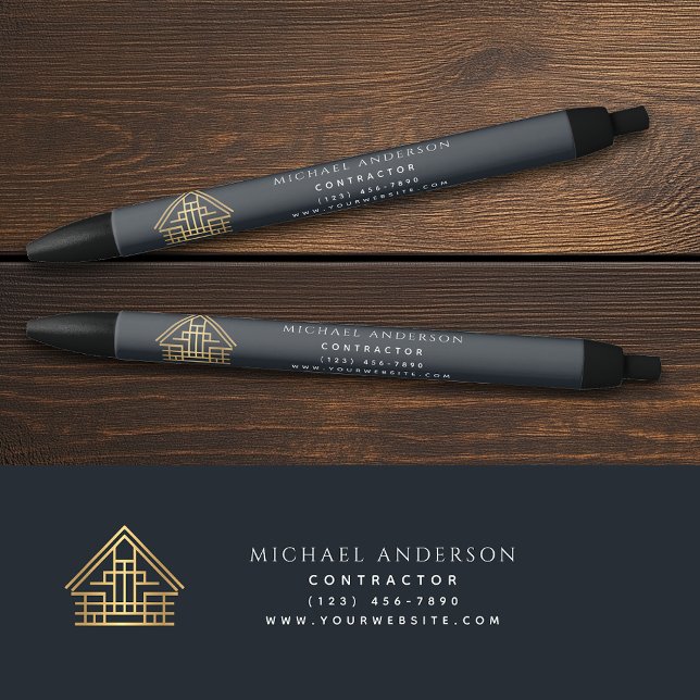 Blue Zuhause Gebäude Construction Business Kugelschreiber (Von Creator hochgeladen)