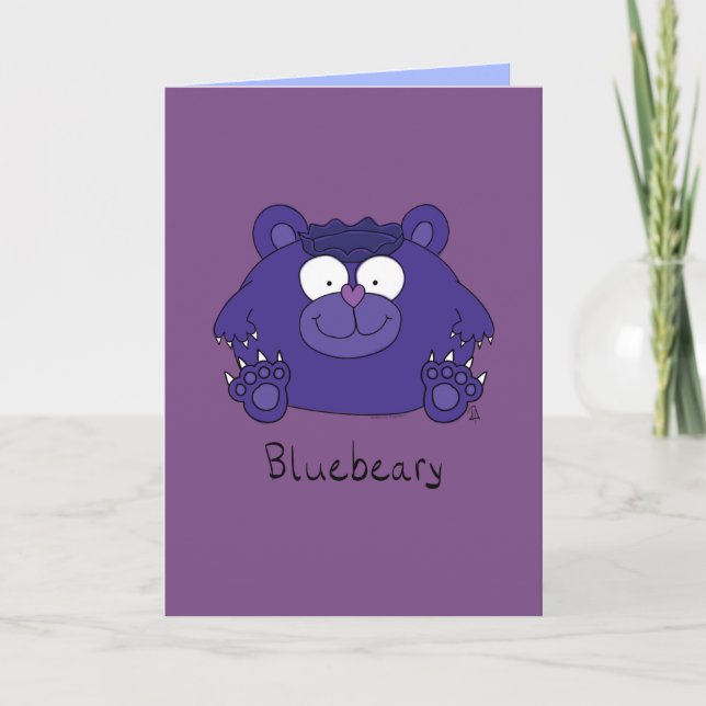 Bluebeary - lustige Blaubeerbärn-Gruß-Karte Karte (Vorderseite)