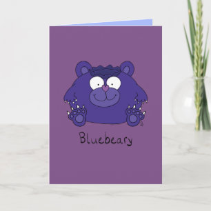 Bluebeary - lustige Blaubeerbärn-Gruß-Karte Karte