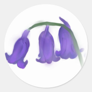 Bluebell Blume Round Sticker