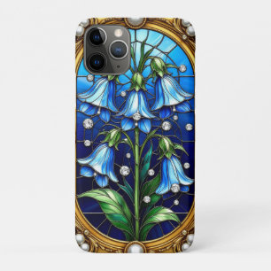 Bluebell-Blume und Goldene Rahmen Case-Mate iPhone Hülle