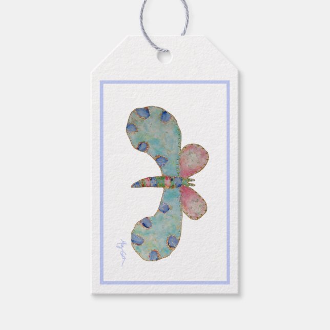 Bluebell Butterfly-Geschenk-Tag Geschenkanhänger (Vorderseite)