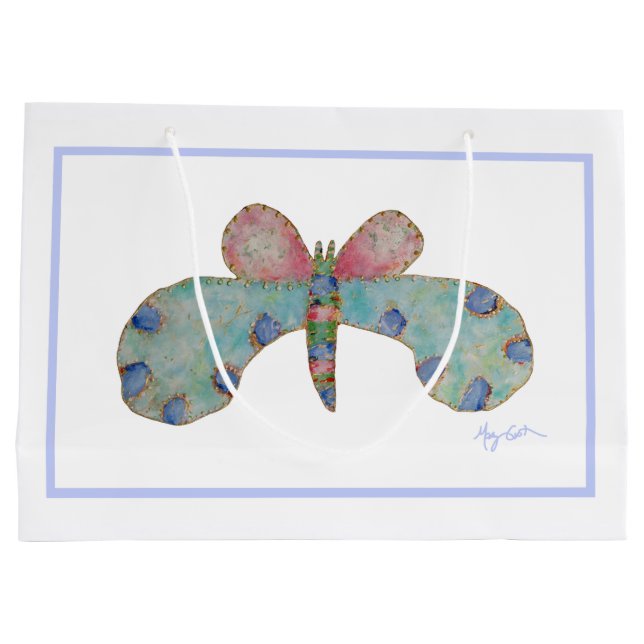 Bluebell Butterfly-Geschenktasche Große Geschenktüte (Rückseite)