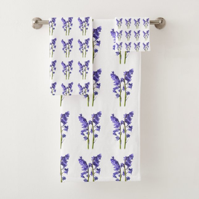 Bluebell Fabric Muster. Badhandtuch Set (Insitu)