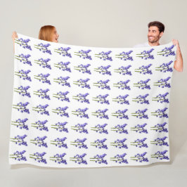 Bluebell Fabric Muster. Fleecedecke