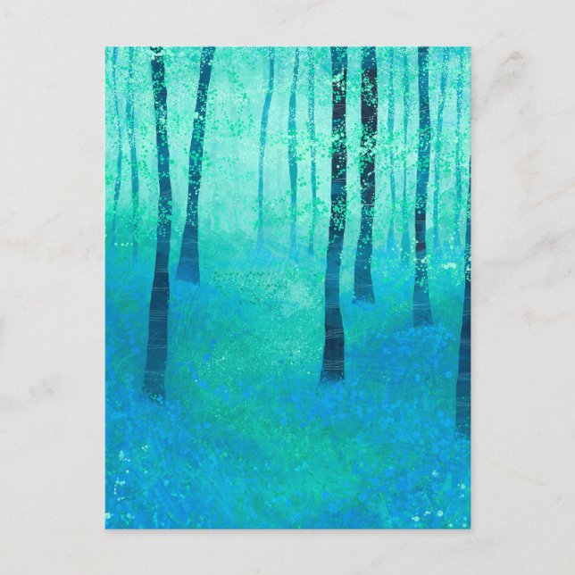 Bluebell Forest Postkarte (Vorderseite)