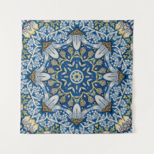 Bluebell Harmony - Floral Mandala Wandteppich