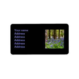Bluebell-Holz Adressaufkleber