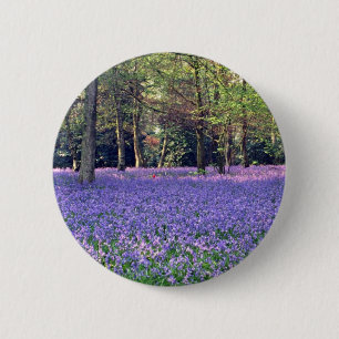 Bluebell-Holz, England-Blumen Button