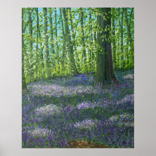 Bluebell-Holzposter Poster