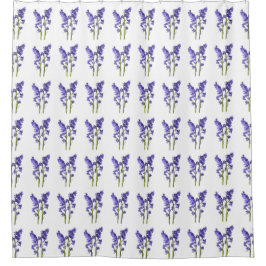 Bluebell Muster Fabric. Duschvorhang