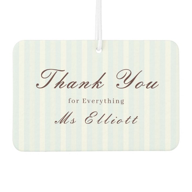 Bluebell - Personalised Thank You Air Freshener Autolufterfrischer (Vorderseite)
