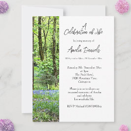 Bluebell Wood Celebration of Life Card Einladung