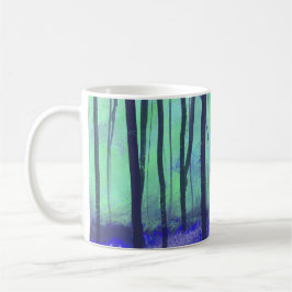 "Bluebell Wood" Green Blue Spring Art Kaffeetasse