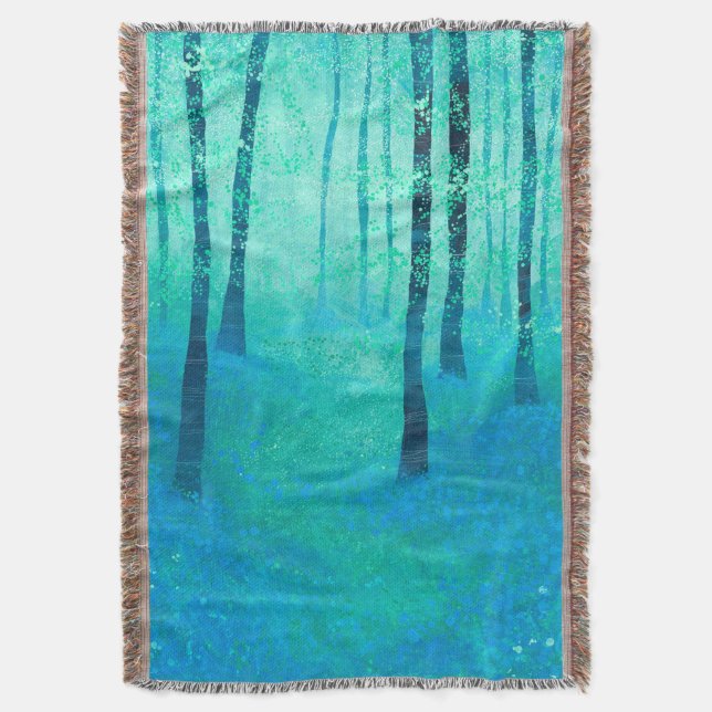 Bluebell Woodland Decke (Vorderseite Vertikal)