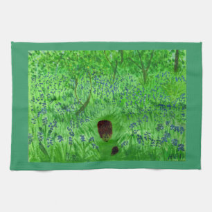Bluebell Woodland Igels Spring Green Handtuch