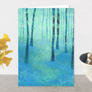 Bluebell Woodland Landscape Greetings Card Ankündigung
