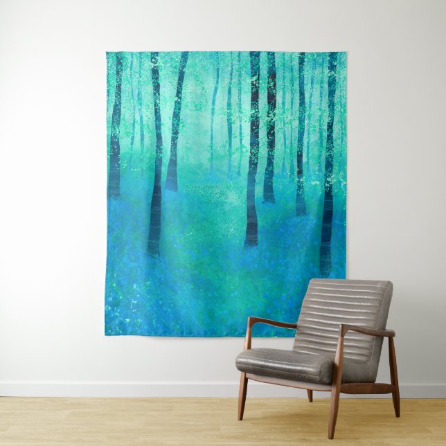 Bluebell Woodland Wandteppich (Beispiel)