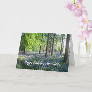 Bluebell Woods - Personalisierte Geburtskarte Karte