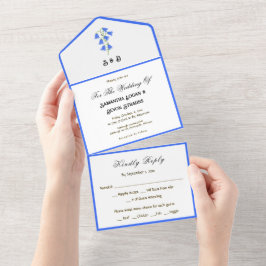 Bluebells All in One Wedding Invitation Einladung