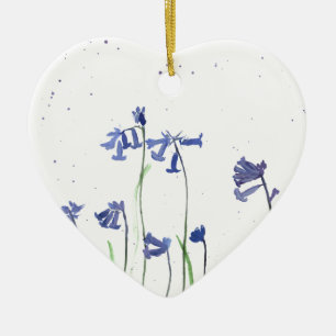Bluebells Aquarellmalerei Keramikornament