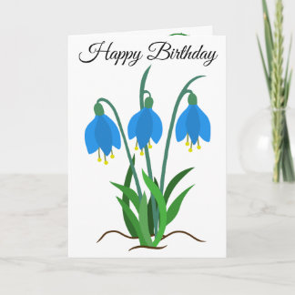 Bluebells Birthday Greeting Card Karte