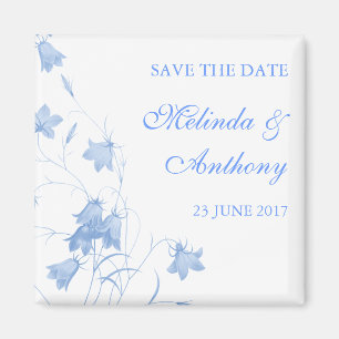 Bluebells - Blau Save the Date Magnet