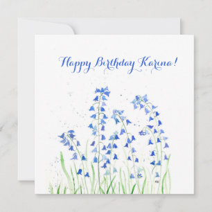 Bluebells Blaublütenwälder Geburtstag Karte