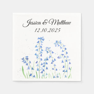 Bluebells Blume Blumen Wasserfarben Natur Hochzeit Serviette