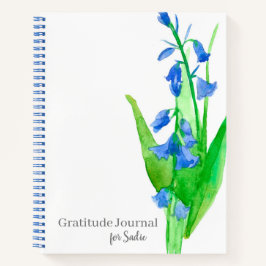 Bluebells Blume Dankbarkeit Personalisiert Journal Notizbuch