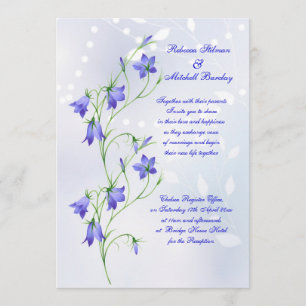 Bluebells-Blumen, die Einladung Wedding sind