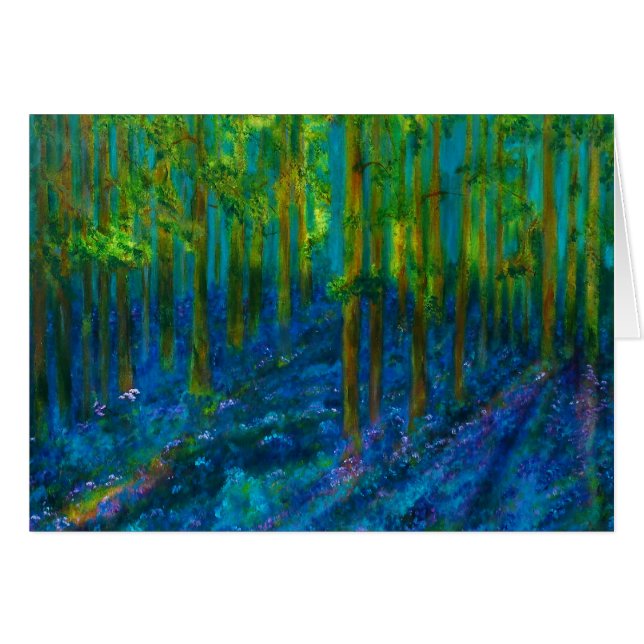 "Bluebells" Blumenkunstkarte (Vorderseite (Horizontal))