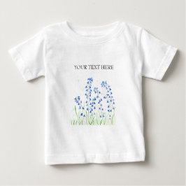 Bluebells Blütenblumen Fügen Sie Text Aquarell hüb Baby T-shirt