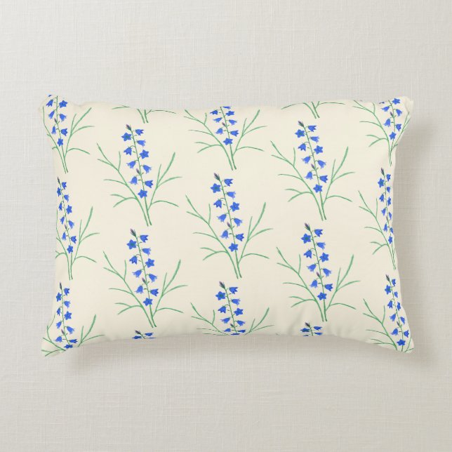 Bluebells Cream Colored Dekokissen (Vorderseite)