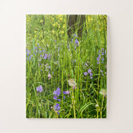 Bluebells & Dandelions in Wild Spring Grass Puzzle