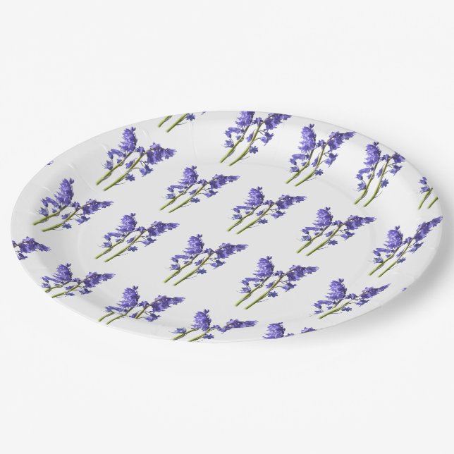 Bluebells Fabric Muster Pappteller (Schrägansicht)