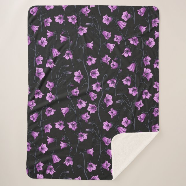 Bluebells, Harebells, Blumen 2 Sherpadecke (Vorderseite)